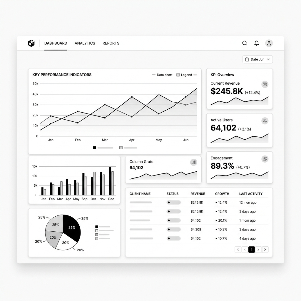 Data Analytics Dashboard UI